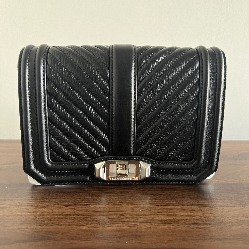 Rebecca Minkoff Chevron Love Quilted Crossbody Bag for Women – Versatile Women’s